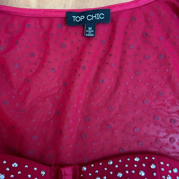 Moment Rhinestone Mini Dress in Red from SoCOWgirl - Picture 3 of 5